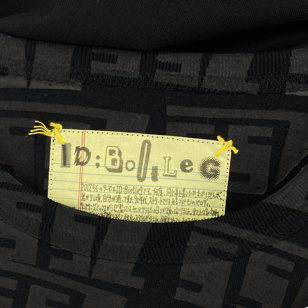 BEAMS ビームス 18SS 11-08-3869 SSZ NECK TEE ネック プリント 半袖 Tシャツ ブラック系 XL【極上美品】【中古】