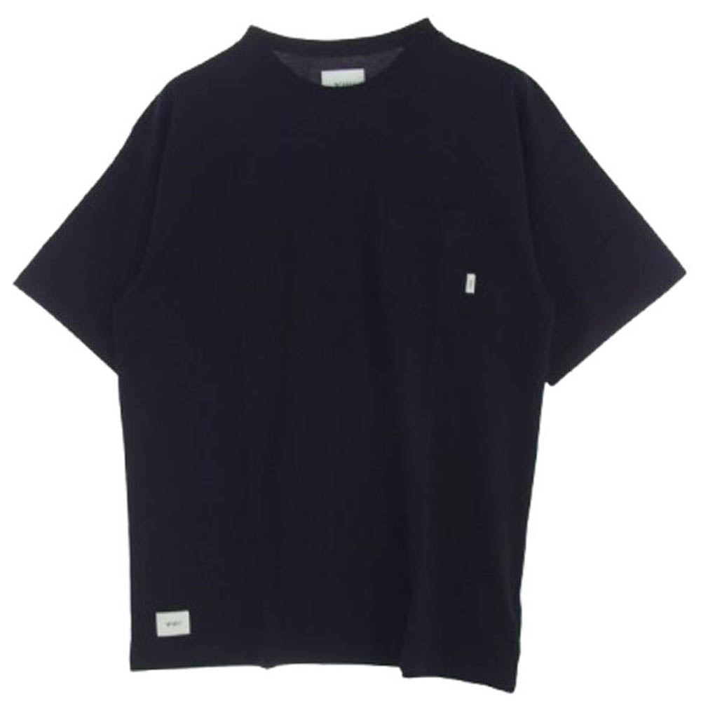 WTAPS ダブルタップス 22SS 211ATDT-CSM03 BLANK SS COTTON ブランク 無地 ポケット 半袖 Tシャツ ブラック ブラック系 4【新古品】【未使用】【中古】