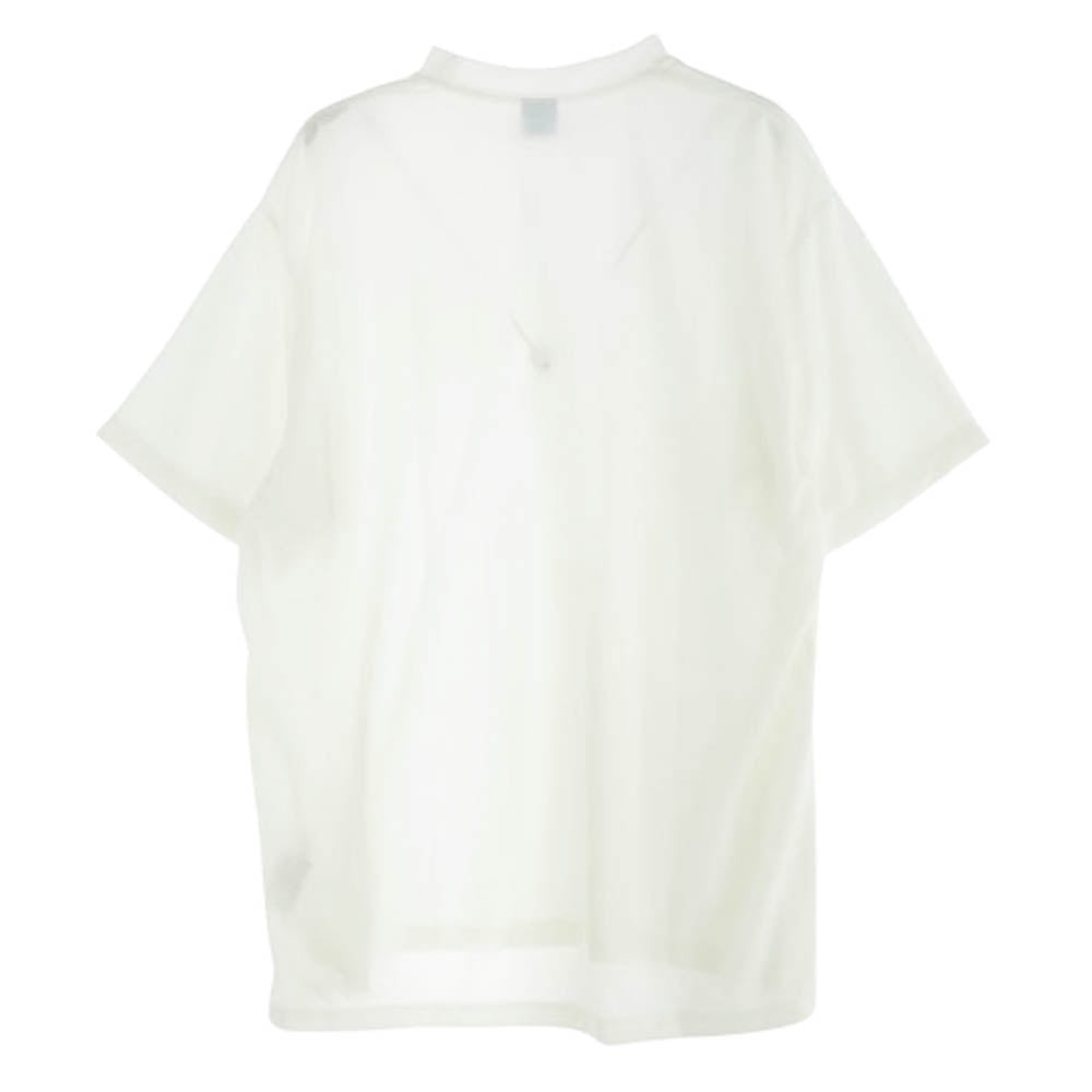 ヒューバー ストア ロゴ 刺繍 半袖 Tシャツ ホワイト系 XXL【新古品】【未使用】【中古】