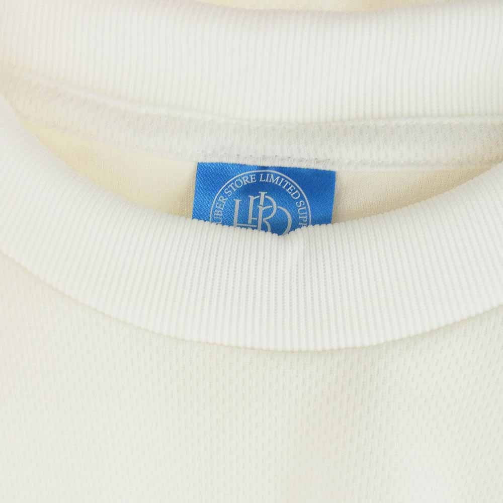 ヒューバー ストア ロゴ 刺繍 半袖 Tシャツ ホワイト系 XXL【新古品】【未使用】【中古】