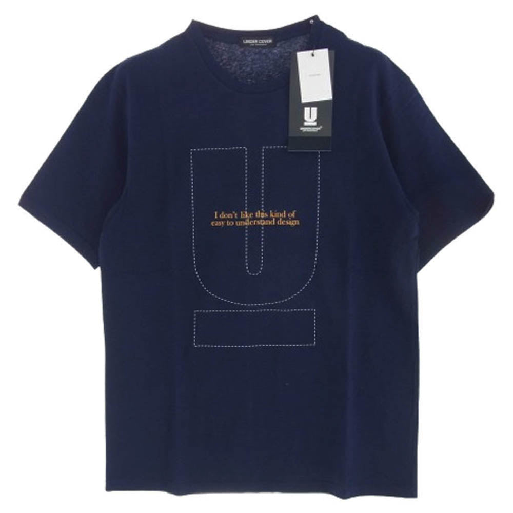 UNDERCOVER アンダーカバー UCX9801 ONLINE EXCLUSIVE U LOGO TEE ロゴ 半袖 Tシャツ カットソー ネイビー系 4【新古品】【未使用】【中古】