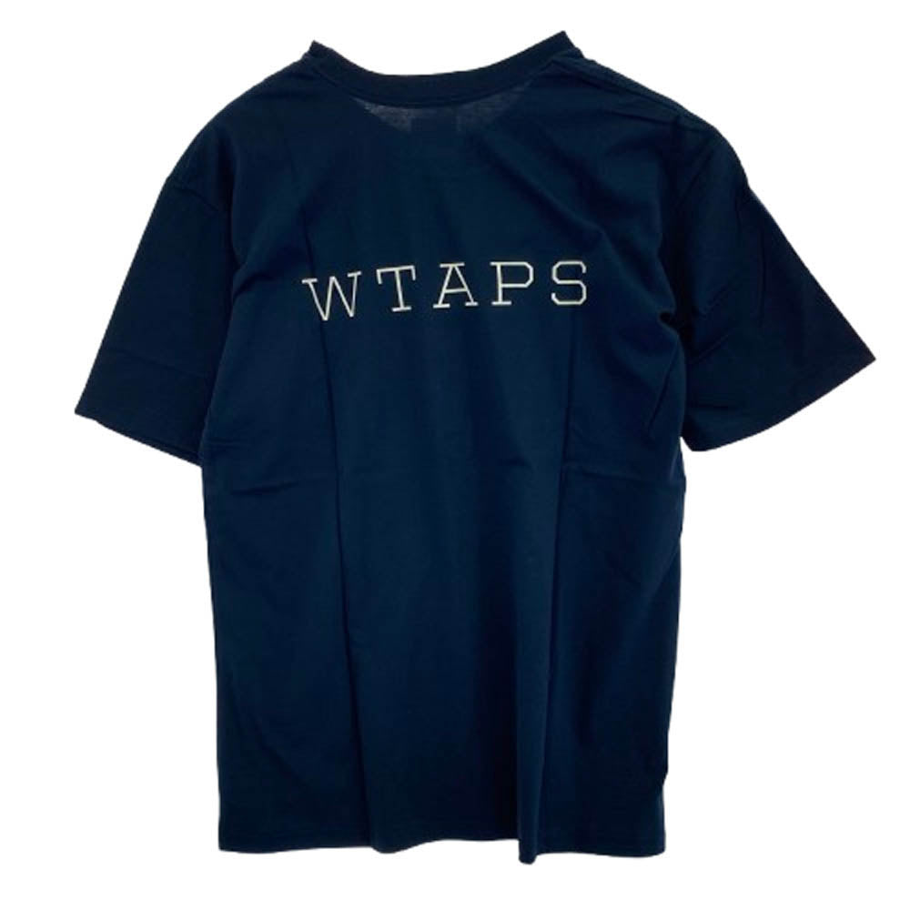 WTAPS ダブルタップス 20AW 202PCDT-ST05S SUB TEE ロゴ プリント クルーネック 半袖 Tシャツ カットソー ダークネイビー系 X 03【極上美品】【中古】