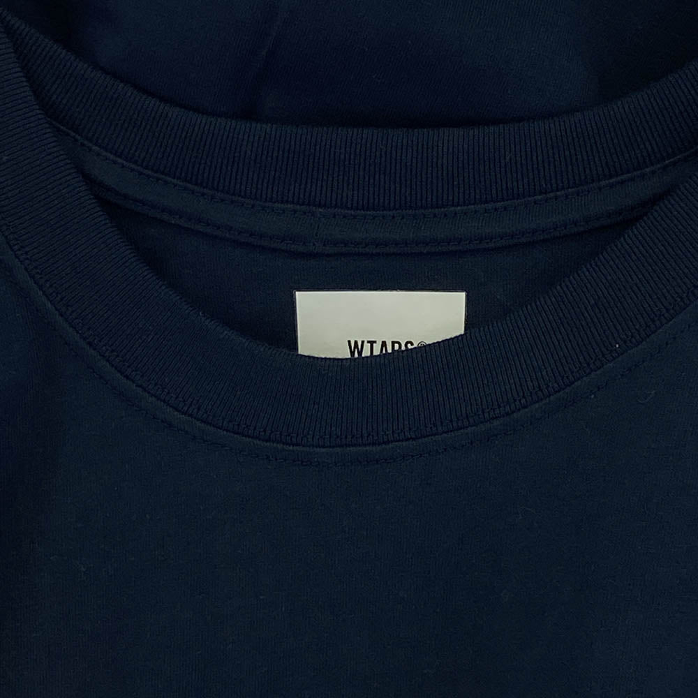 WTAPS ダブルタップス 20AW 202PCDT-ST05S SUB TEE ロゴ プリント クルーネック 半袖 Tシャツ カットソー ダークネイビー系 X 03【極上美品】【中古】