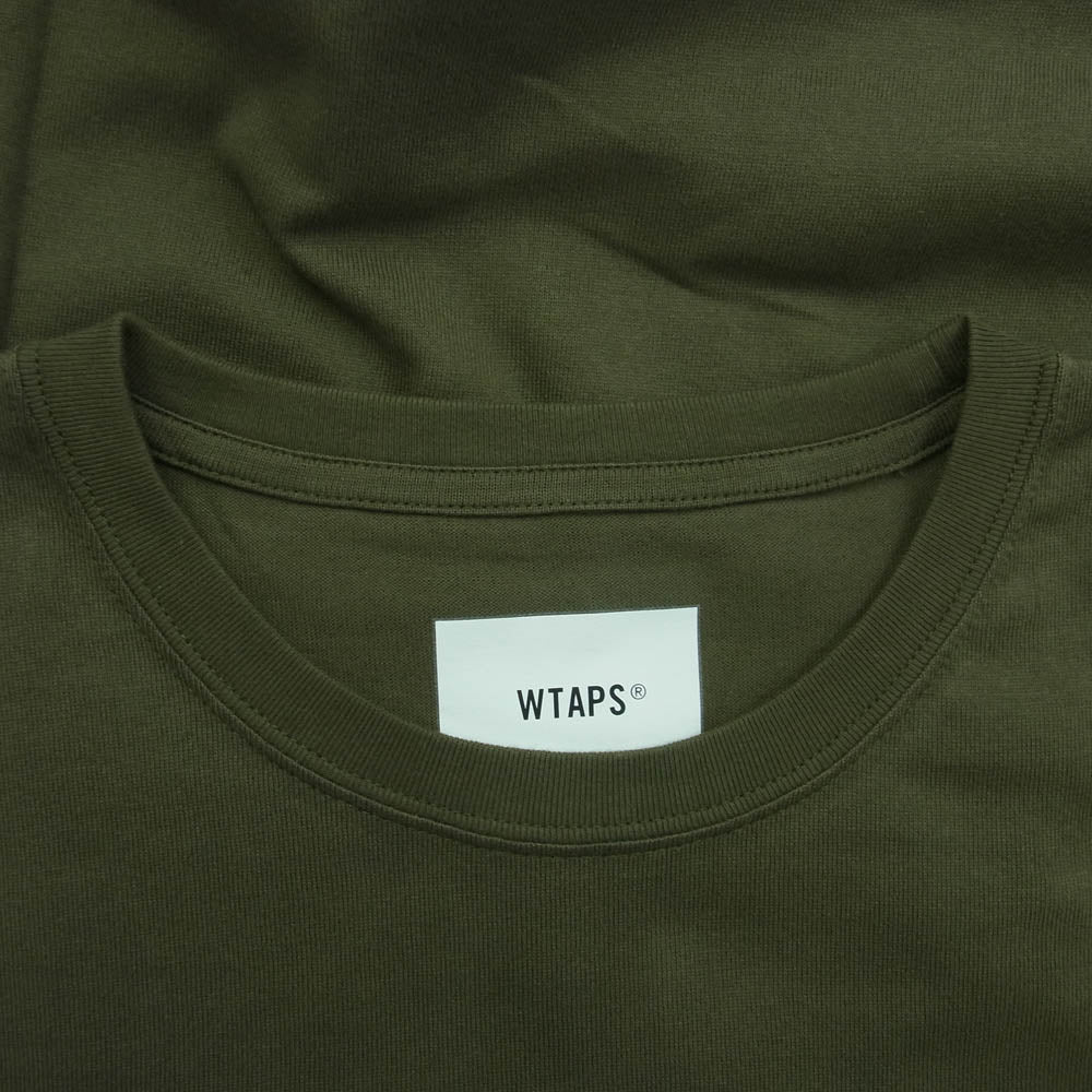 WTAPS ダブルタップス 21SS 211ATDT-CSM03 BLANK SS COTTON ブランク 無地 ポケット 半袖 Tシャツ カーキ系 X 04【新古品】【未使用】【中古】