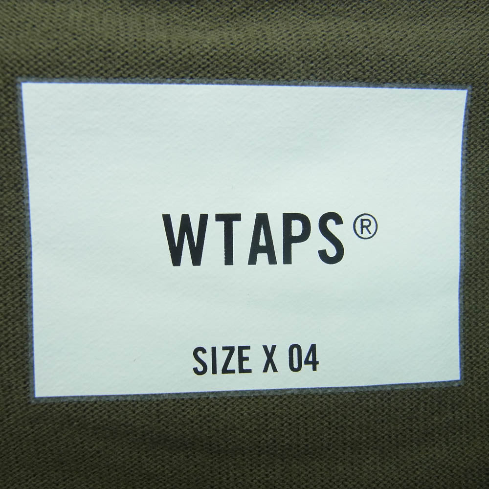 WTAPS ダブルタップス 21SS 211ATDT-CSM03 BLANK SS COTTON ブランク 無地 ポケット 半袖 Tシャツ カーキ系 X 04【新古品】【未使用】【中古】