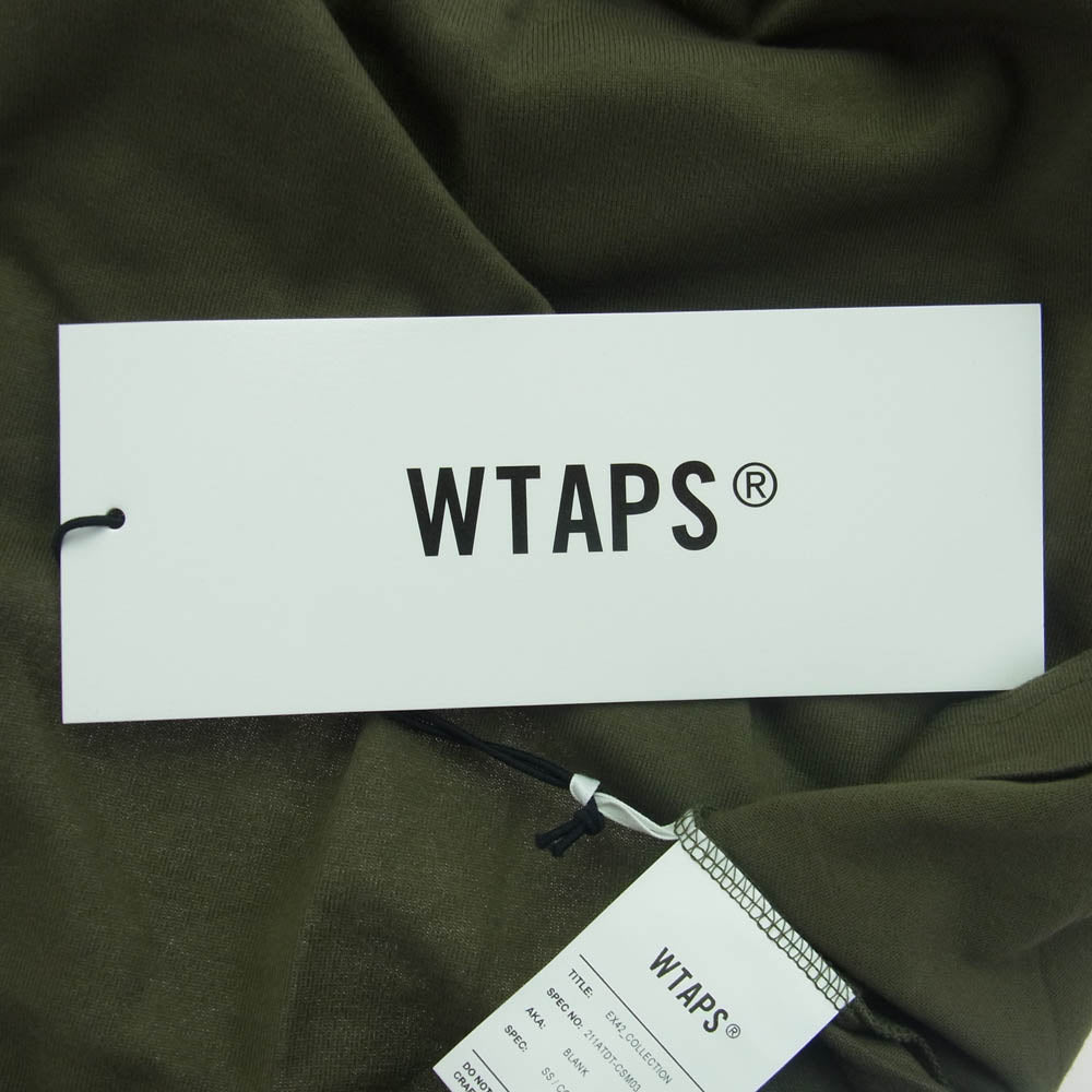 WTAPS ダブルタップス 21SS 211ATDT-CSM03 BLANK SS COTTON ブランク 無地 ポケット 半袖 Tシャツ カーキ系 X 04【新古品】【未使用】【中古】