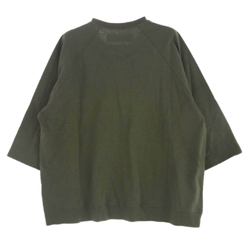 NEIGHBORHOOD ネイバーフッド 20SS 201UNNH-CSM04 BD C-CREW 3Q ラグラン スリーブ 七分袖 Tシャツ カーキ系 M【美品】【中古】