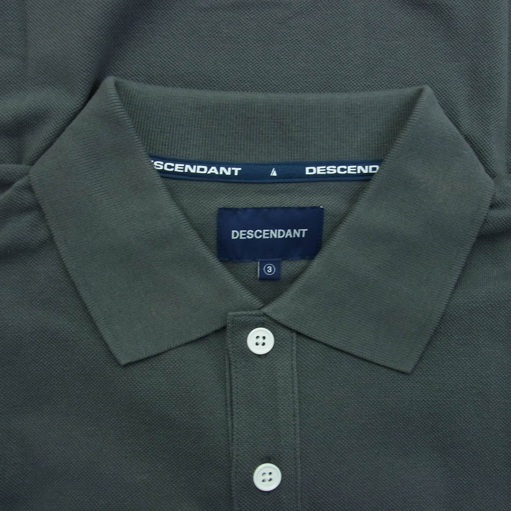 DESCENDANT ディセンダント 221ATDS-CSM17 CACHALOT POLO SS 半袖 ポロ Tシャツ グレー系 3【新古品】【未使用】【中古】