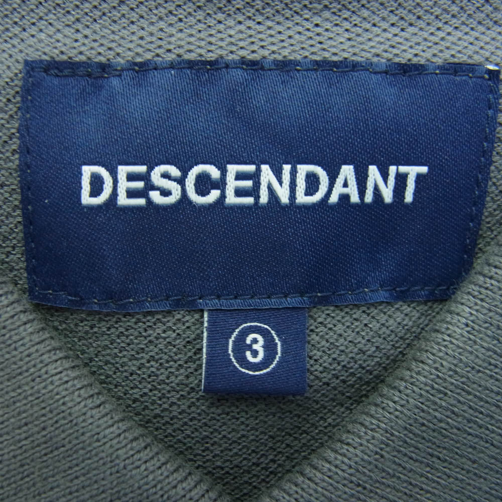 DESCENDANT ディセンダント 221ATDS-CSM17 CACHALOT POLO SS 半袖 ポロ Tシャツ グレー系 3【新古品】【未使用】【中古】
