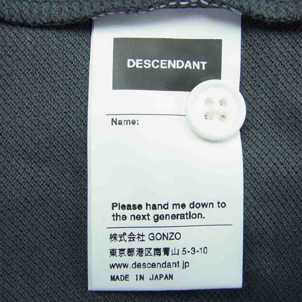 DESCENDANT ディセンダント 221ATDS-CSM17 CACHALOT POLO SS 半袖 ポロ Tシャツ グレー系 3【新古品】【未使用】【中古】