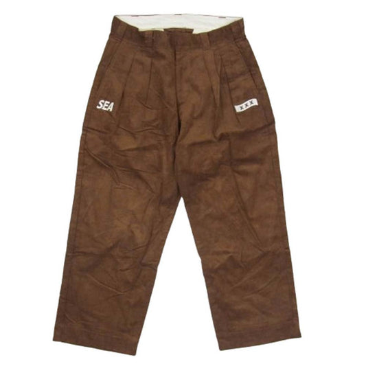WIND AND SEA ウィンダンシー WDS-XXX-21A-12 GOD SELECTION XXX ゴッド セレクション コーデュロイ パンツ ブラウン系 M【美品】【中古】