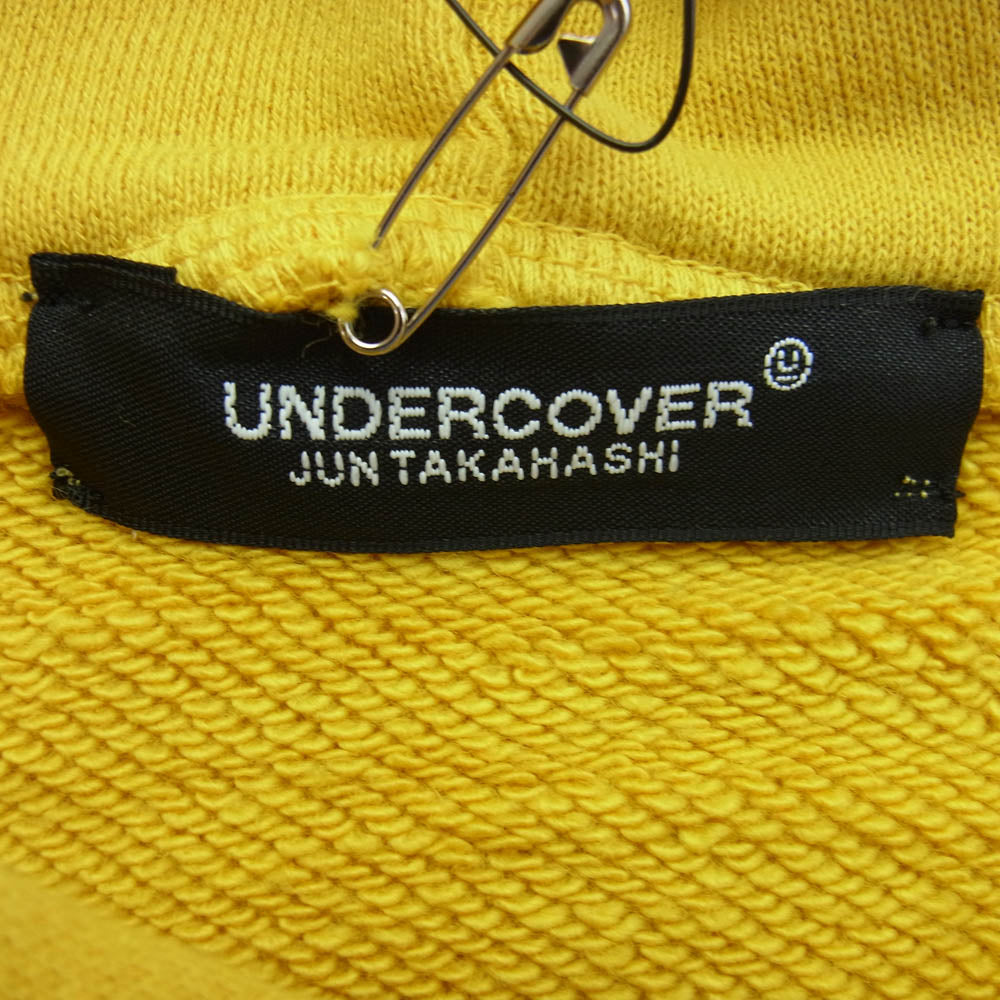 UNDERCOVER アンダーカバー 19SS UCW9807 WEEKEND MONDAYS フロントロゴプリント プルオーバーパーカー フーディ イエロー系 4【中古】