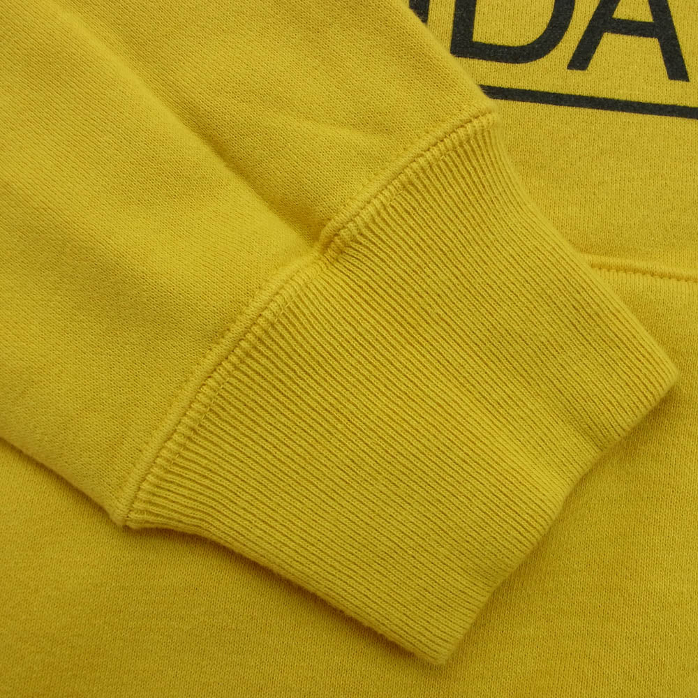 UNDERCOVER アンダーカバー 19SS UCW9807 WEEKEND MONDAYS フロントロゴプリント プルオーバーパーカー フーディ イエロー系 4【中古】