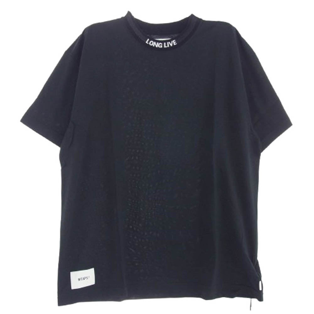 WTAPS ダブルタップス 22SS 221ATDT-CSM14 LLW/SS/COPO.COOLMAX LONG LIVE WTAPS ショートスリーブ クールマックス 半袖 Tシャツ カットソー ブラック系 3【新古品】【未使用】【中古】