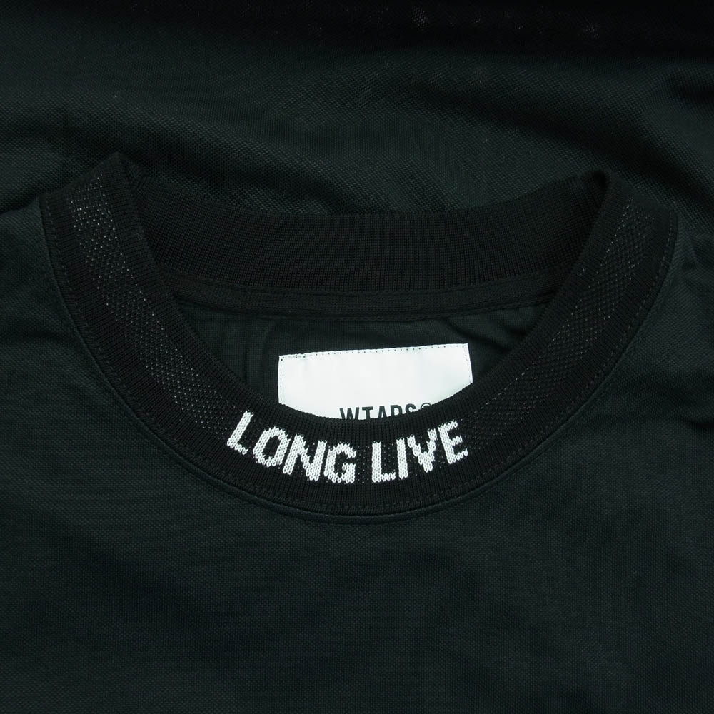 WTAPS ダブルタップス 22SS 221ATDT-CSM14 LLW/SS/COPO.COOLMAX LONG LIVE WTAPS ショートスリーブ クールマックス 半袖 Tシャツ カットソー ブラック系 3【新古品】【未使用】【中古】