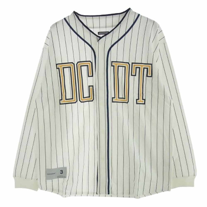 DESCENDANT ディセンダント 221ATDS-CSM31 BEARS LS ベースボール 長袖 シャツ ホワイト系 3【新古品】【未使用】【中古】