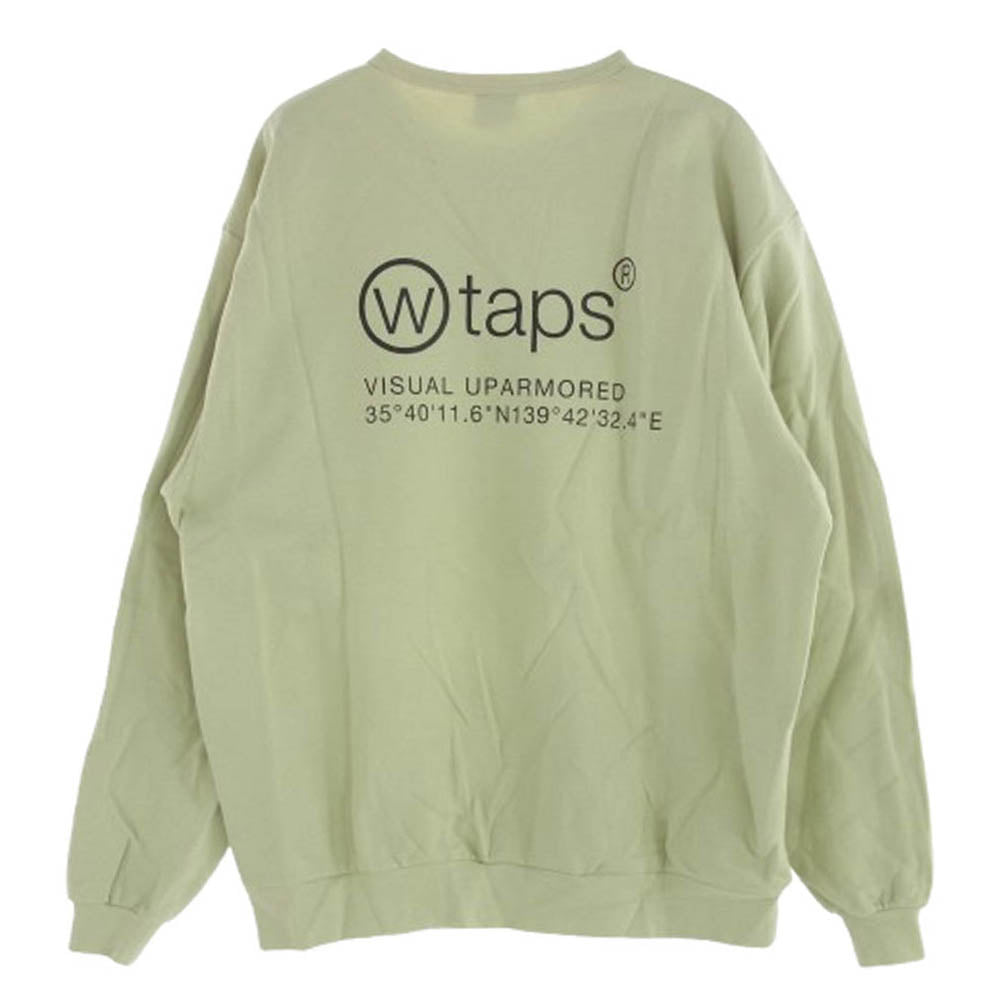 WTAPS ダブルタップス 21SS 212ATDT-CP02S OG CREW NECK クルーネック コットン スウェット サンド グリーン系 4【新古品】【未使用】【中古】