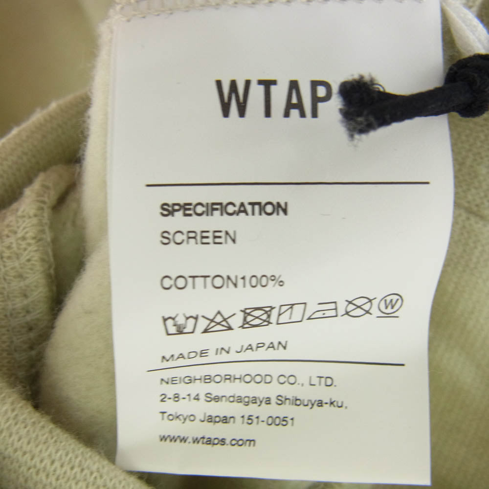 WTAPS ダブルタップス 21SS 212ATDT-CP02S OG CREW NECK クルーネック コットン スウェット サンド グリーン系 4【新古品】【未使用】【中古】