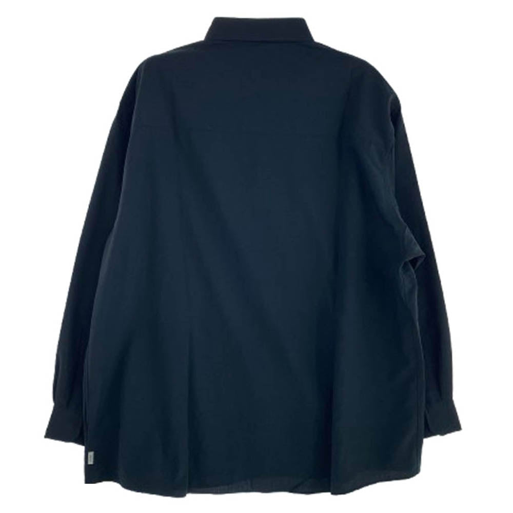 WTAPS ダブルタップス 23SS 231GWDT-SHM02 TRENCH LS POLY. BROADCLOTH トレンチ ブロードクロス 長袖 シャツ ネイビー ネイビー系 X 03【美品】【中古】