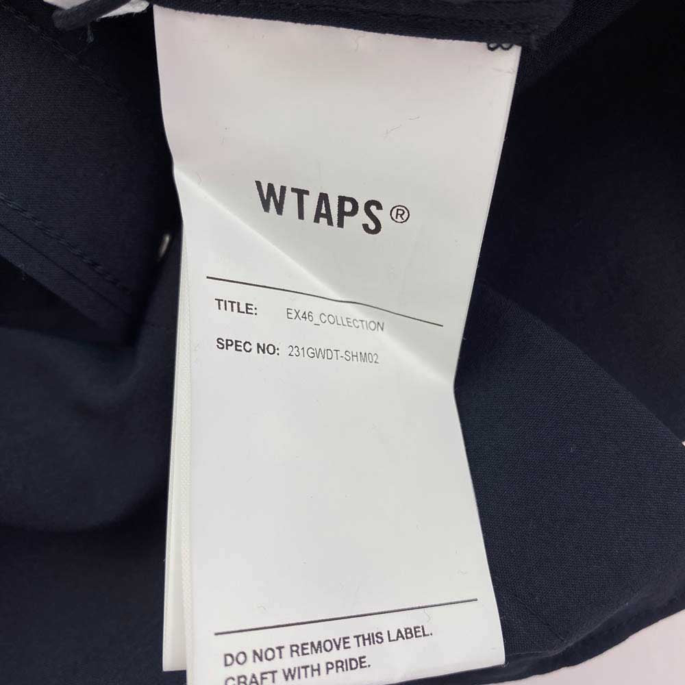 WTAPS ダブルタップス 23SS 231GWDT-SHM02 TRENCH LS POLY. BROADCLOTH トレンチ ブロードクロス 長袖 シャツ ネイビー ネイビー系 X 03【美品】【中古】