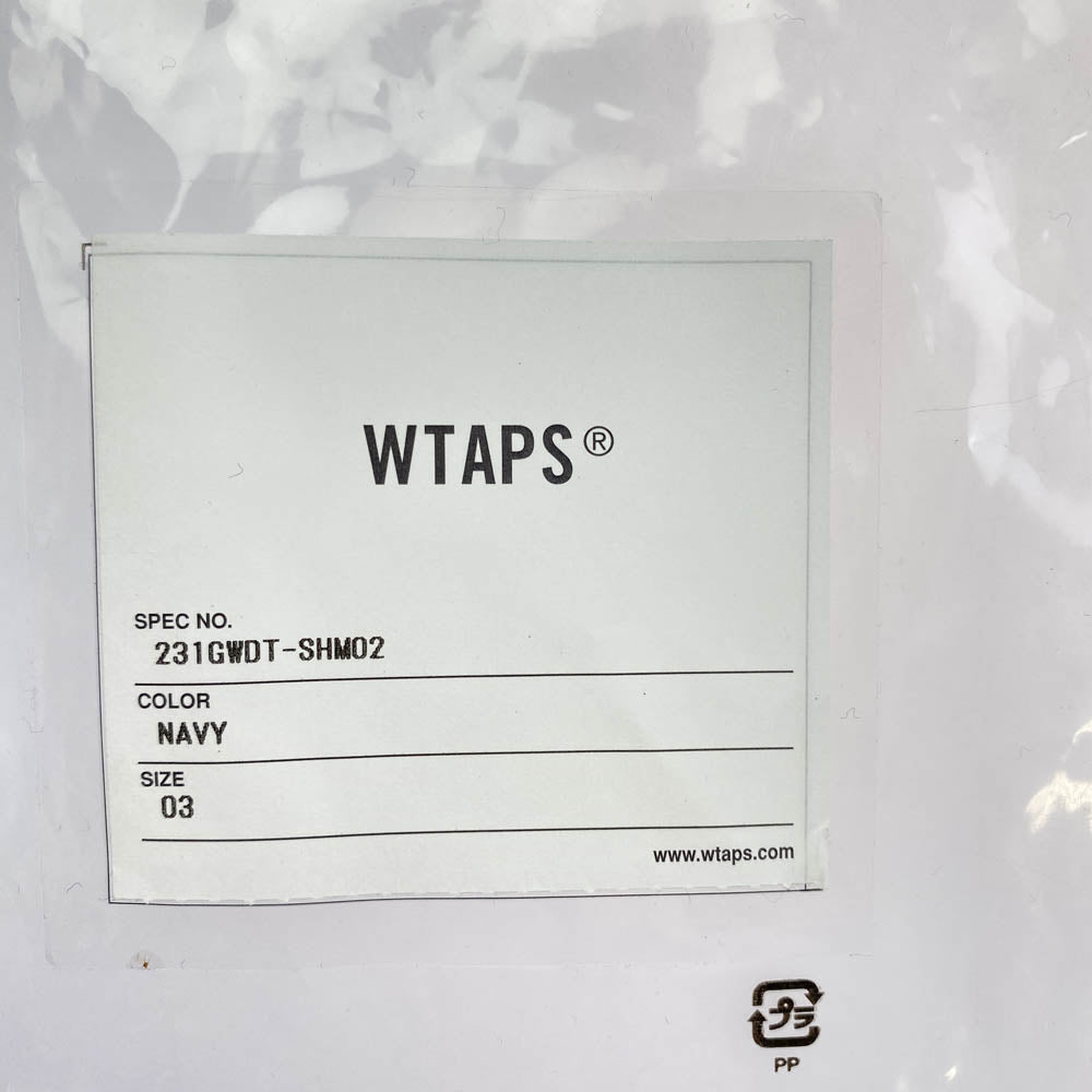 WTAPS ダブルタップス 23SS 231GWDT-SHM02 TRENCH LS POLY. BROADCLOTH トレンチ ブロードクロス 長袖 シャツ ネイビー ネイビー系 X 03【美品】【中古】