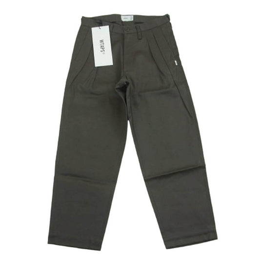 WTAPS ダブルタップス 21SS 211TQDT-PTM02 TUCK 02 TROUSERS COTTON TWILL コットン ツイル 2タック トラウザーズ パンツ グレー系 01【新古品】【未使用】【中古】