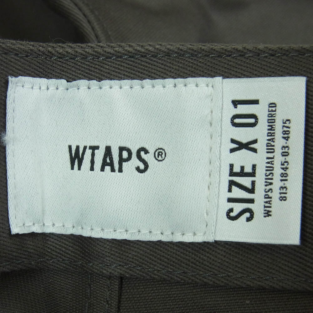 WTAPS ダブルタップス 21SS 211TQDT-PTM02 TUCK 02 TROUSERS COTTON TWILL コットン ツイル 2タック トラウザーズ パンツ グレー系 01【新古品】【未使用】【中古】