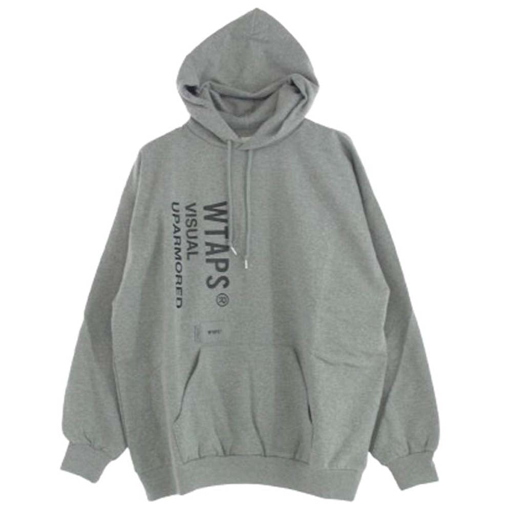 WTAPS ダブルタップス 22AW 222ATDT-HPM02S VISUAL UPARMORED HOODY COTTON ヴィジュアル アップアーマード フーディー パーカー グレー グレー系 4【新古品】【未使用】【中古】