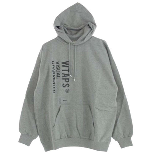 WTAPS ダブルタップス 22AW 222ATDT-HPM02S VISUAL UPARMORED HOODY COTTON ヴィジュアル アップアーマード フーディー パーカー グレー グレー系 4【新古品】【未使用】【中古】