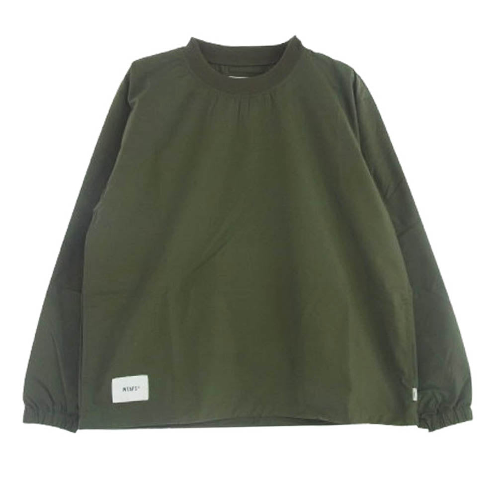 WTAPS ダブルタップス 21SS 211BRDT-SHM04 SMOCK LS NYCO. WEATHER スモック プルオーバー トップス オリーブ カーキ系 X 02【新古品】【未使用】【中古】