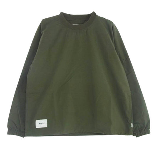 WTAPS ダブルタップス 21SS 211BRDT-SHM04 SMOCK LS NYCO. WEATHER スモック プルオーバー トップス オリーブ カーキ系 X 02【新古品】【未使用】【中古】