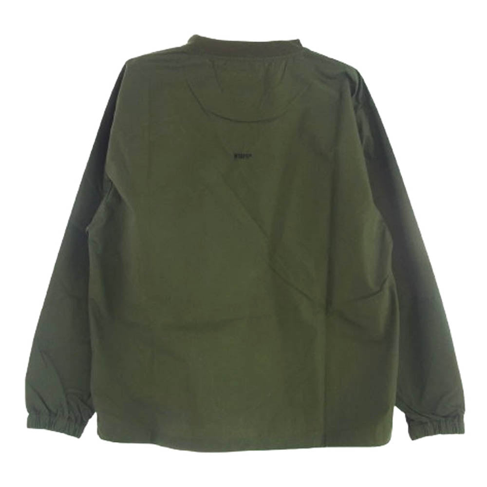 WTAPS ダブルタップス 21SS 211BRDT-SHM04 SMOCK LS NYCO. WEATHER スモック プルオーバー トップス オリーブ カーキ系 X 02【新古品】【未使用】【中古】