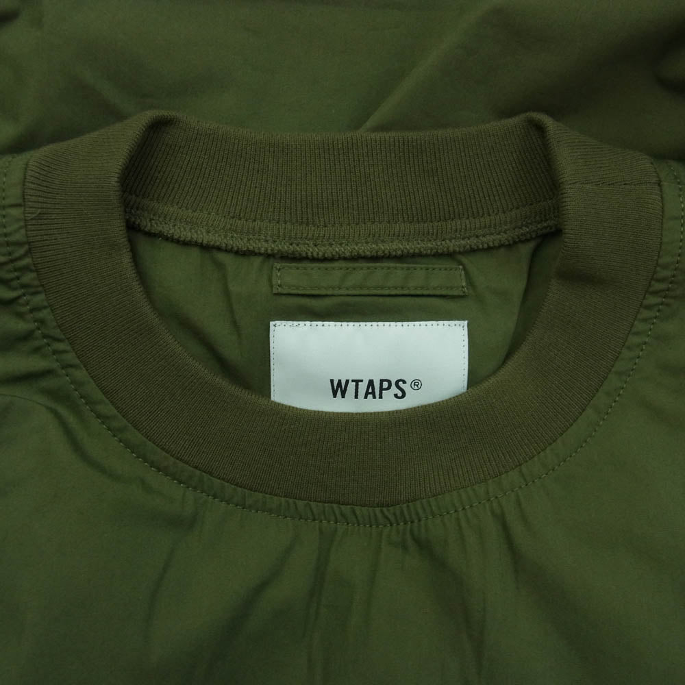 WTAPS ダブルタップス 21SS 211BRDT-SHM04 SMOCK LS NYCO. WEATHER スモック プルオーバー トップス オリーブ カーキ系 X 02【新古品】【未使用】【中古】