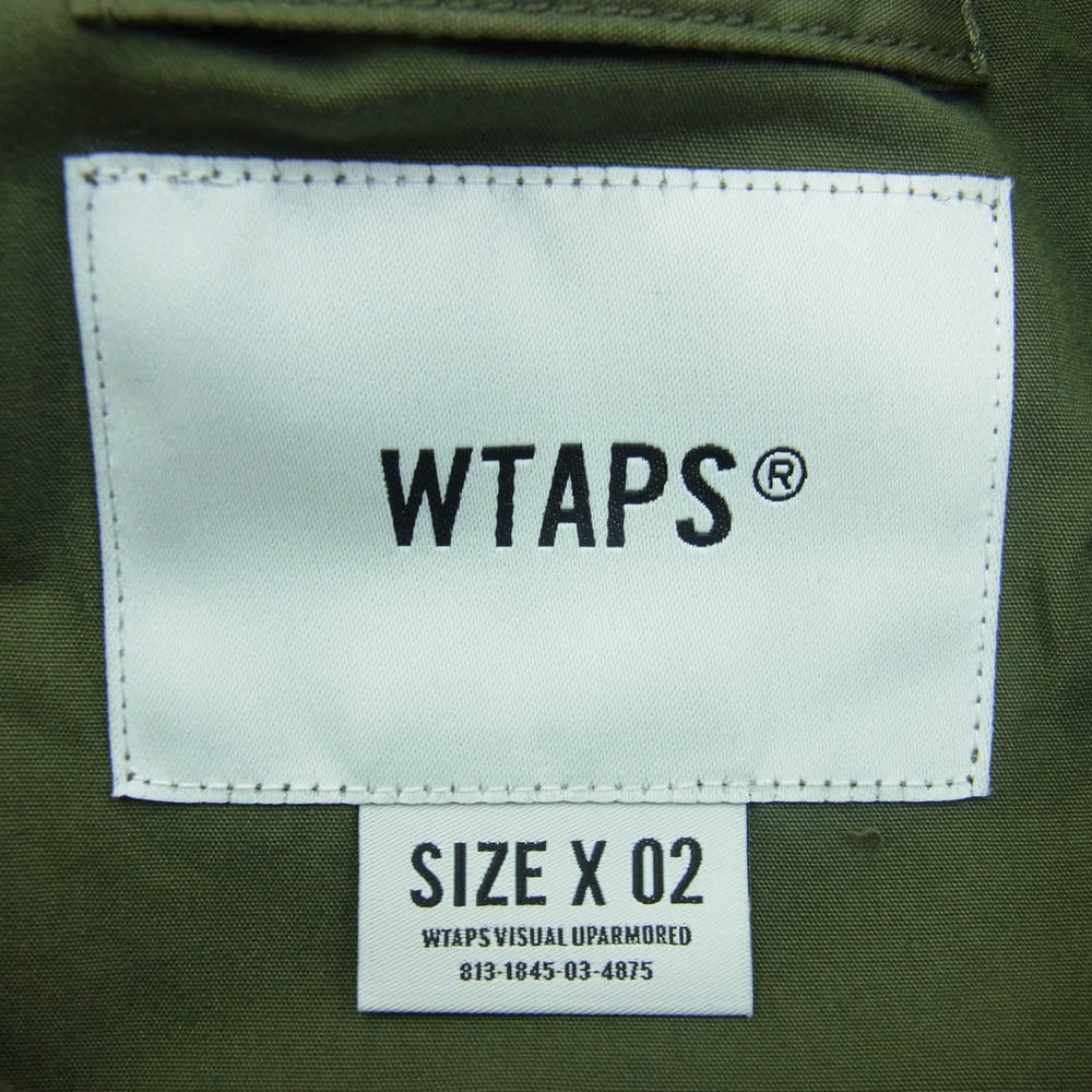 WTAPS ダブルタップス 21SS 211BRDT-SHM04 SMOCK LS NYCO. WEATHER スモック プルオーバー トップス オリーブ カーキ系 X 02【新古品】【未使用】【中古】