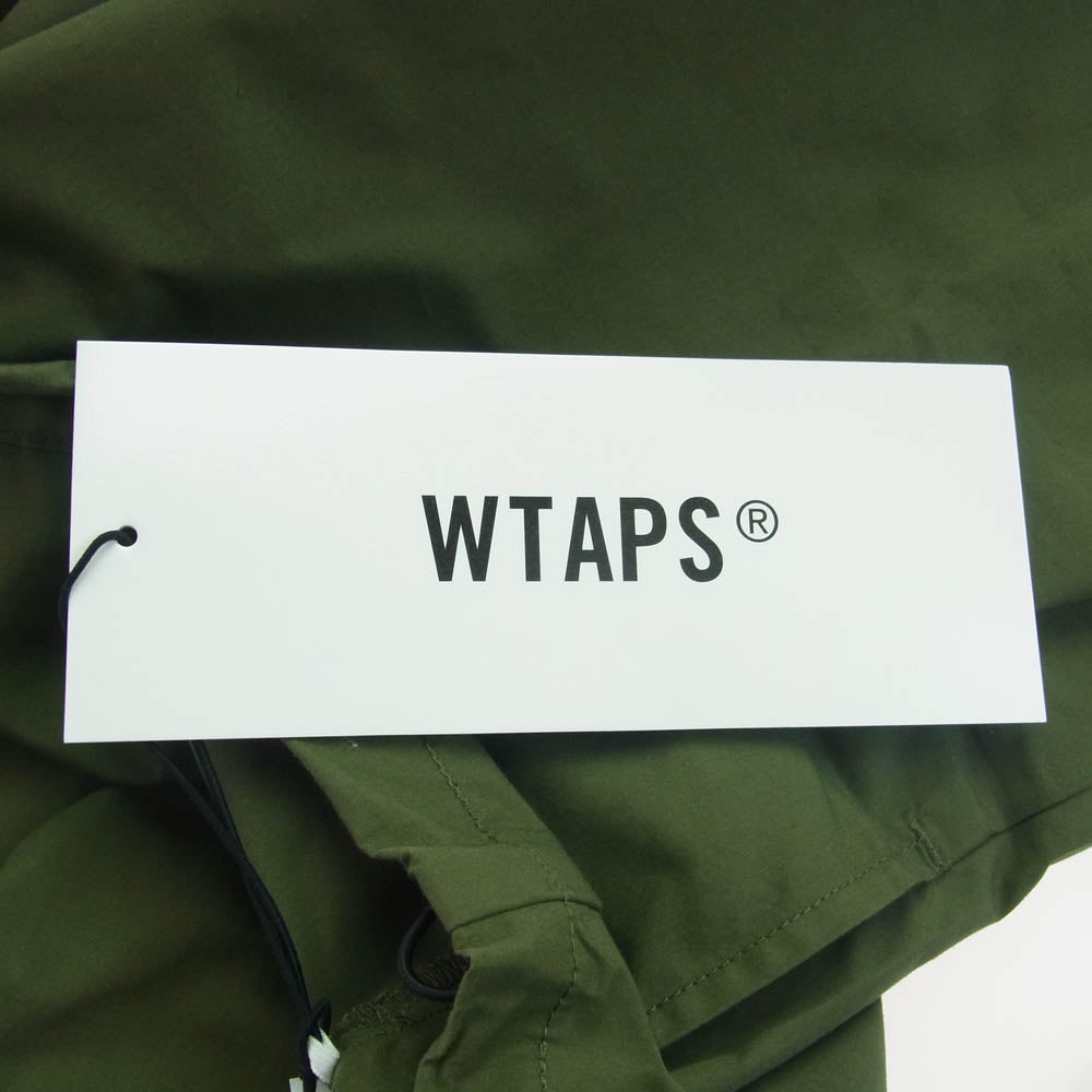 WTAPS ダブルタップス 21SS 211BRDT-SHM04 SMOCK LS NYCO. WEATHER スモック プルオーバー トップス オリーブ カーキ系 X 02【新古品】【未使用】【中古】