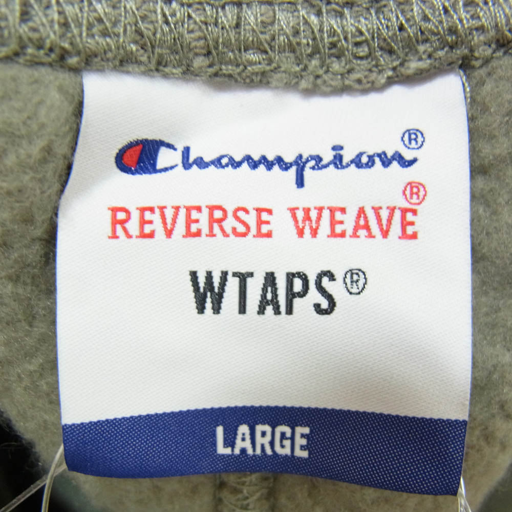 WTAPS ダブルタップス C8-U216 × Champion チャンピオン リバースウィーブ スウェット パンツ オリーブドラブ カーキ系 L【新古品】【未使用】【中古】
