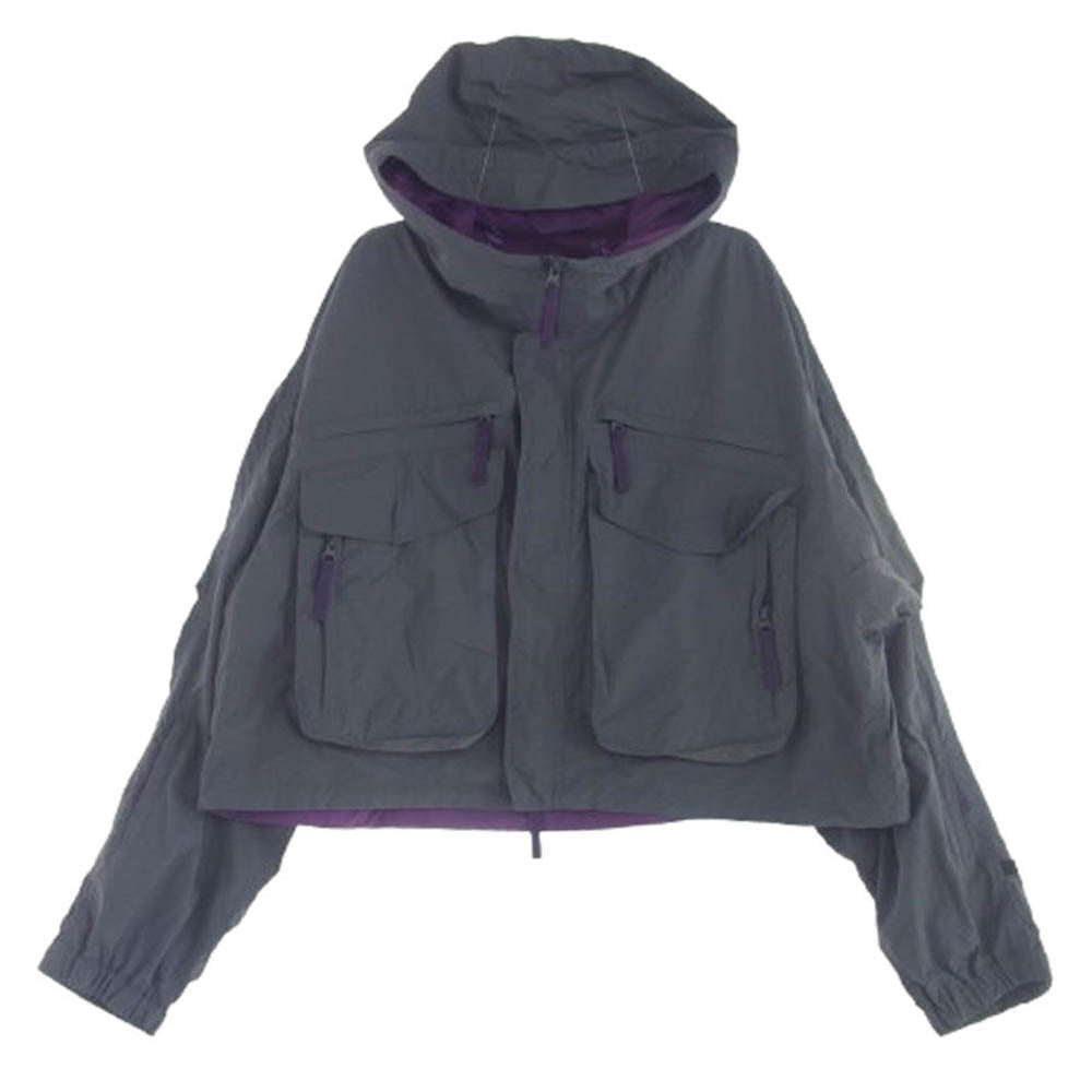 DAIWA PIER39 ダイワピア BJ-28022W TECH WADING PARKA ジップアップ フーデッド ナイロン ジャケット チャコール系 L【極上美品】【中古】