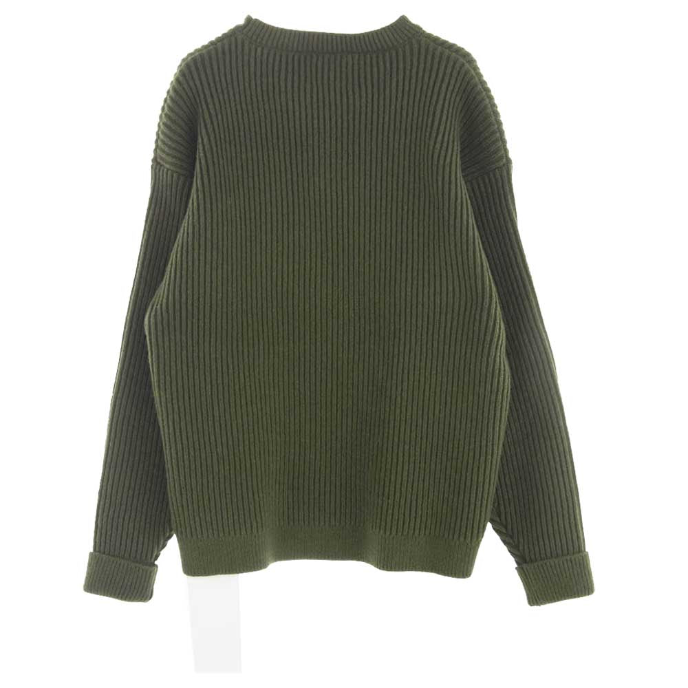 WTAPS ダブルタップス 24AW 242MADT-KNM06 DECK SWEATER POLY デッキ セーター ニット オリーブドラブ グリーン系 4【新古品】【未使用】【中古】