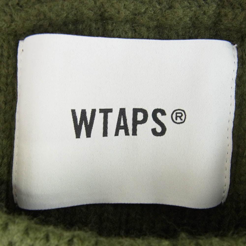 WTAPS ダブルタップス 24AW 242MADT-KNM06 DECK SWEATER POLY デッキ セーター ニット オリーブドラブ グリーン系 4【新古品】【未使用】【中古】
