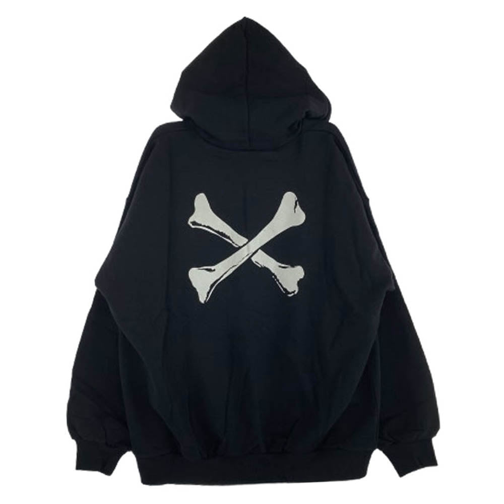 WTAPS ダブルタップス 22AW 222ATDT-HPM03S CROSS BONES HOODY COTTON クロスボーン オーバーサイズ プルオーバー スウェット パーカー ブラック ブラック系 4【新古品】【未使用】【中古】