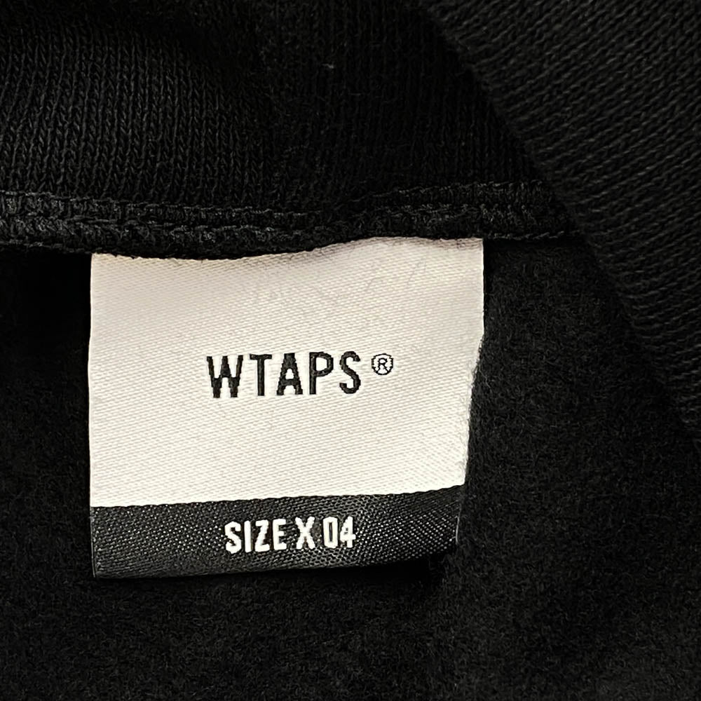WTAPS ダブルタップス 22AW 222ATDT-HPM03S CROSS BONES HOODY COTTON クロスボーン オーバーサイズ プルオーバー スウェット パーカー ブラック ブラック系 4【新古品】【未使用】【中古】