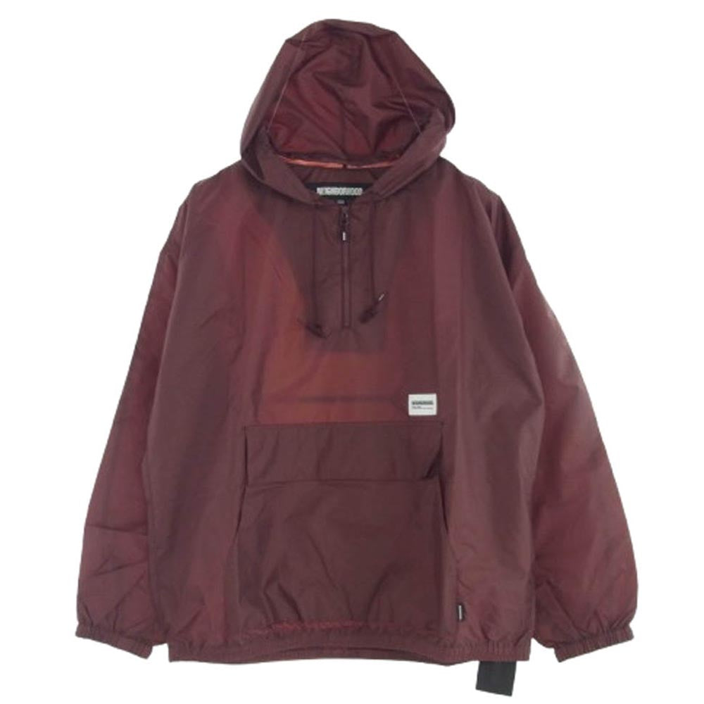 NEIGHBORHOOD ネイバーフッド 23AW 232TSNH-JKM09 ANORAK JACKET アノラック ジャケット パーカー エンジ系 L【新古品】【未使用】【中古】