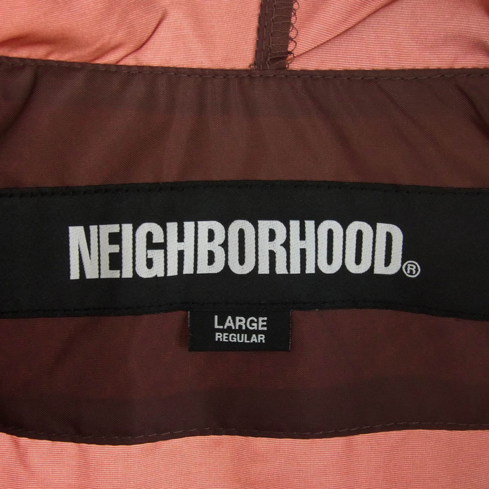 NEIGHBORHOOD ネイバーフッド 23AW 232TSNH-JKM09 ANORAK JACKET アノラック ジャケット パーカー エンジ系 L【新古品】【未使用】【中古】