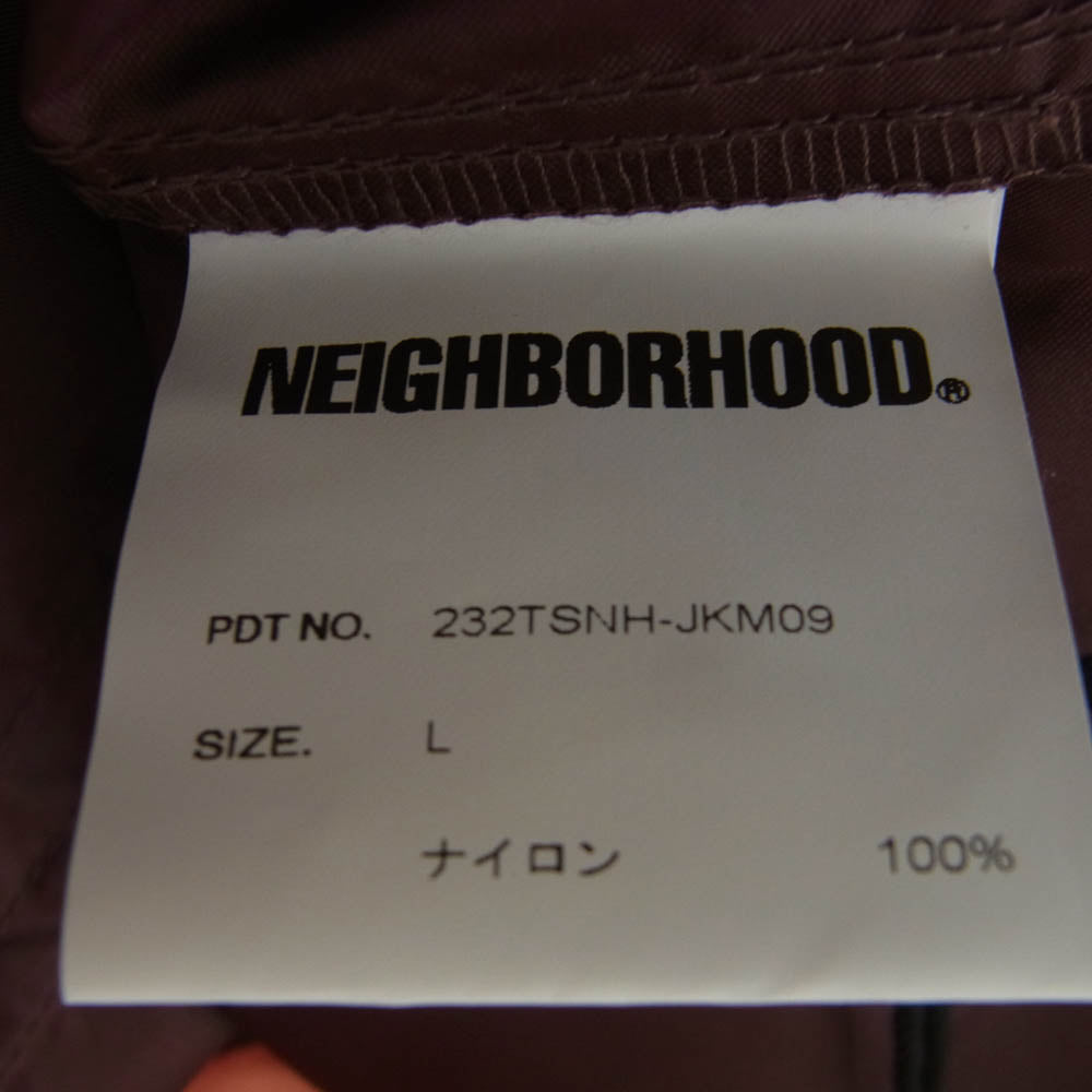 NEIGHBORHOOD ネイバーフッド 23AW 232TSNH-JKM09 ANORAK JACKET アノラック ジャケット パーカー エンジ系 L【新古品】【未使用】【中古】