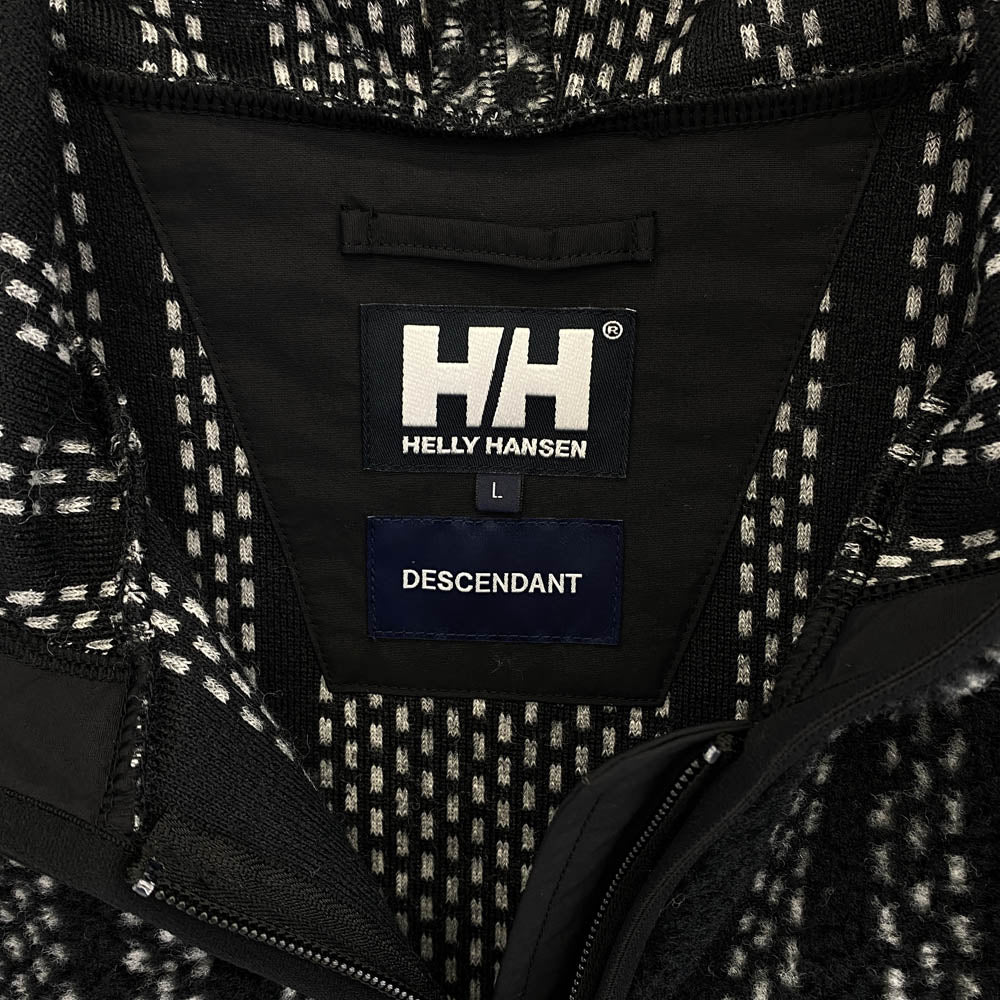 DESCENDANT ディセンダント 24AW HH52451DC HELLY HANSEN ヘリーハンセン SPICOLI HOODED JACKET FIBERPILE フーデッド パイル メキシコ ジャケット ジップアップ パーカー フーディ ブラック系 L【新古品】【未使用】【中古】