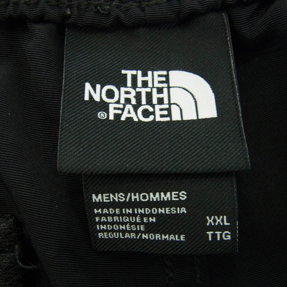 THE NORTH FACE ノースフェイス ロゴ 刺繍 ナイロン パンツ ブラック系 XXL【中古】