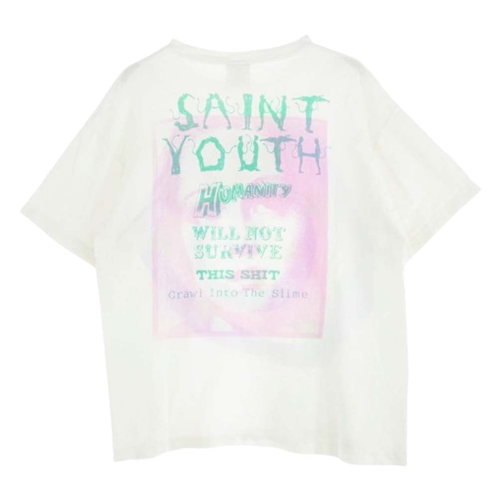 SAINT MICHAEL セントマイケル 23SS SM-S23-0000-024 HUMANITY SS TEE WHITE 半袖 Tシャツ ホワイト系 XL【中古】