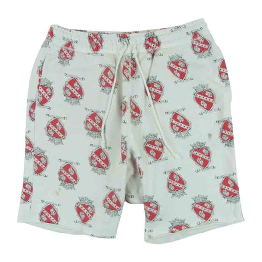 SAINT MICHAEL セントマイケル 21SS SM-S21-0000-030 SWEAT SHORTS heart スウェット ショーツ ショート パンツ ホワイト系 レッド系 M【中古】