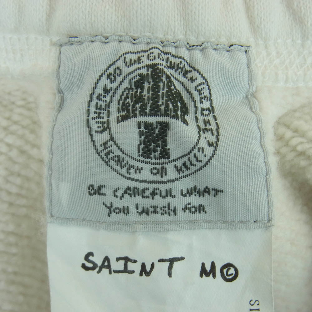 SAINT MICHAEL セントマイケル 21SS SM-S21-0000-030 SWEAT SHORTS heart スウェット ショーツ ショート パンツ ホワイト系 レッド系 M【中古】