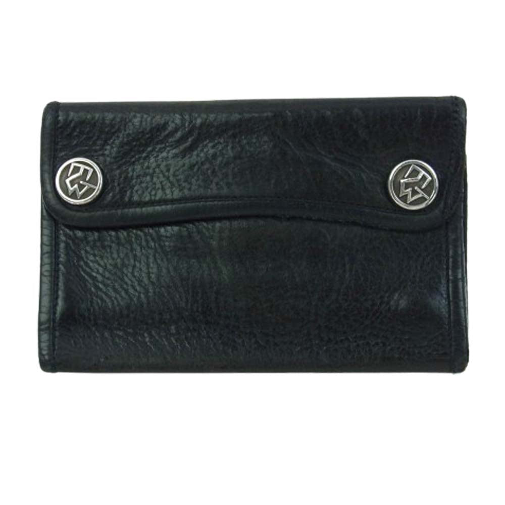TRAVIS WALKER トラヴィスワーカー スカル インレイ ウォレット?財布 ブラック系【中古】
